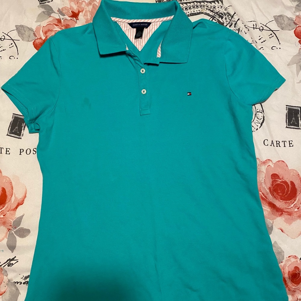 Women’s Vintage Tommy Hilfiger Polo Collar Shirt Sz Large Pacsun HM